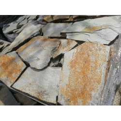 Gnejs Szaro-Złoty kamień naturalny elewacyjny duża płytka 1-3 cm