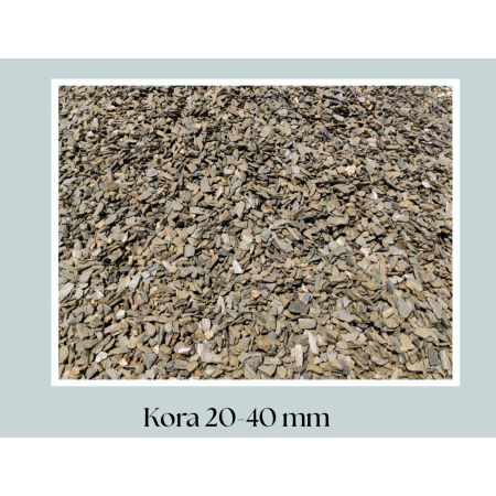 Kora kamienna łupkowa łupek szarogłazowy księżycowy 20-40 mm kamień ogrodowy 1000 kg TONA