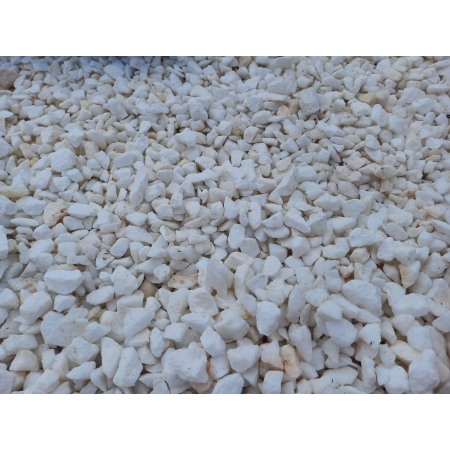 Grys śnieżnobiały grecki Thassos 8-16 mm nowoczesny kamień do ogrodu 1000 kg TONA