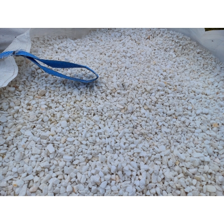Grys śnieżnobiały grecki Thassos 8-16 mm nowoczesny kamień do ogrodu 1000 kg TONA