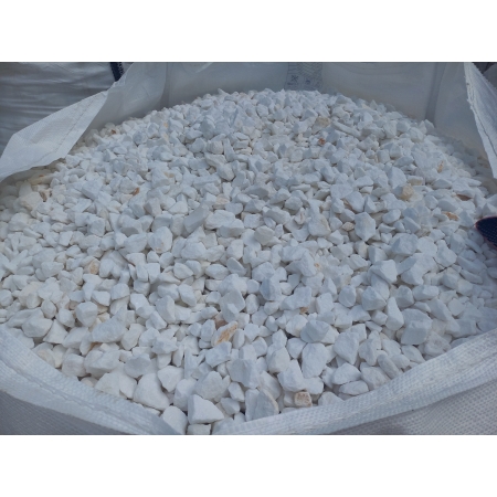 Grys śnieżnobiały grecki Thassos 16-32 mm nowoczesny kamień do ogrodu 1000 kg TONA