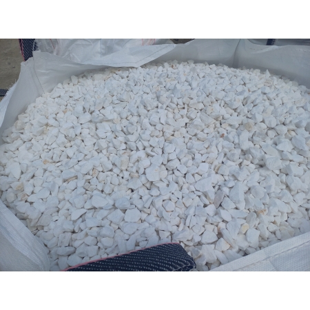 Grys śnieżnobiały grecki Thassos 16-32 mm nowoczesny kamień do ogrodu 1000 kg TONA