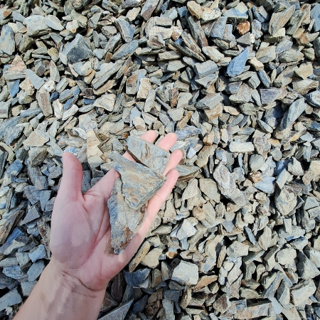 Kora kamienna łupkowa łupek szarogłazowy księżycowy 20-40 mm kamień ogrodowy 1000 kg TONA