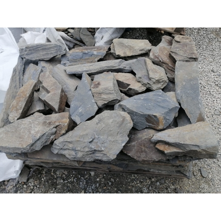 Kamień naturalny łupek szarogłazowy na skalniak, kamień skalniakowy 10-30 cm 1000 kg  TONA