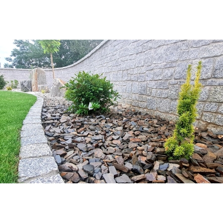 Kora kamienna łupkowa łupek szarogłazowy księżycowy 20-40 mm kamień ogrodowy 1000 kg TONA